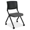 Officesource Julep Collection Armless Nesting Chair with Casters, Black Frame 5474NSFGR